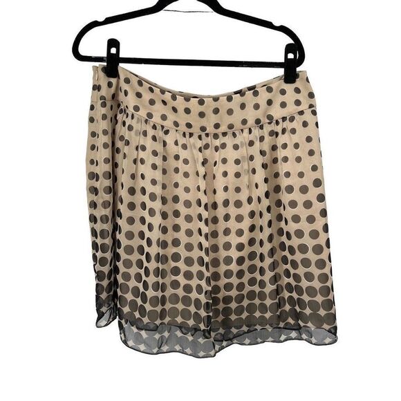 The Limited‎ Tan Black Polka Dot Skirt - Picture 2 of 7